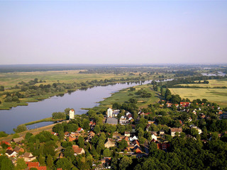 Luftbild des Kulturhafens Groß Neuendorf
