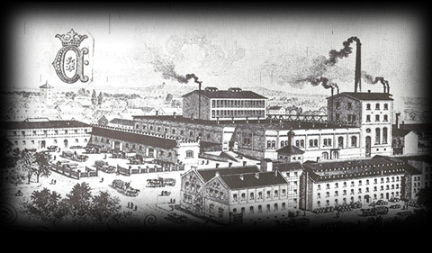  Städtische Dampfbierbrauerei um 1846.Municipal steam brewery around 1846.