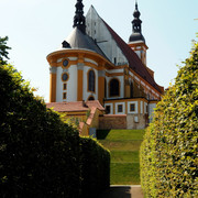 Katholische Stiftskirche des Kloster Neuzelle mit Blick von Osten