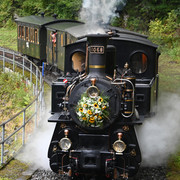 Unser Dampflok 1068 kurz vor dem Brünig