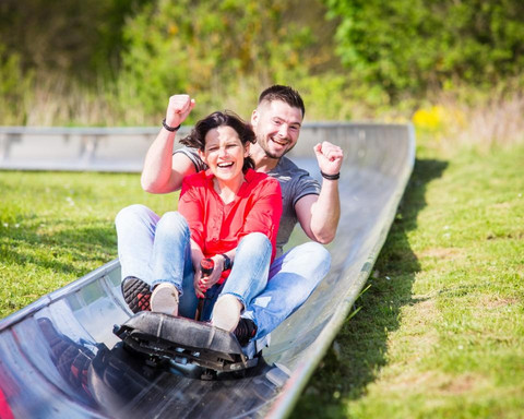 Foto während der Fahrt auf der Sommerrodelbahn Edersee