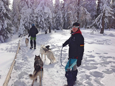 Husky-Trekking im Huy