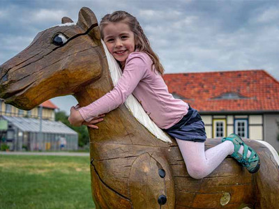 Pferdespielplatz im Bürgerpark Wernigerode