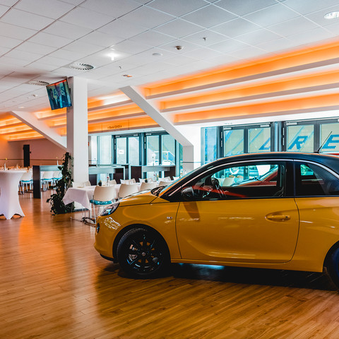 Car presentation Autopräsentation in der VIP-Ebene des Rudolf Harbig StadionsCar presentation on the VIP level of the Rudolf Harbig Stadium