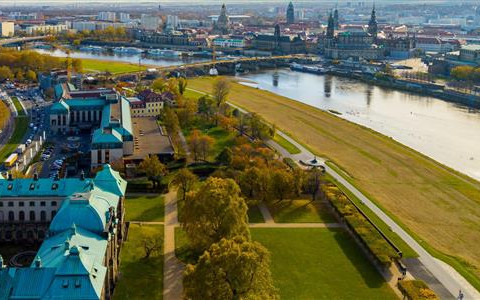 Drone shot Drohnenaufnahme des Bilderberg Bellevue HotelDrone shot of the Bilderberg Bellevue Hotel