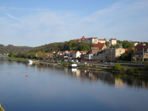 Blick von der Brücke in Pirna