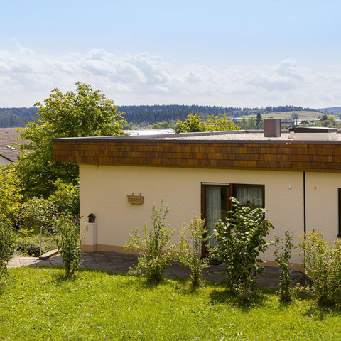Ansicht Rückseite mit Terrasse