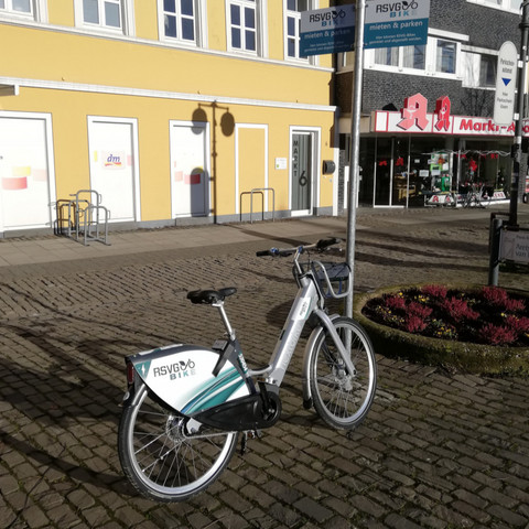 Nextbike-Verleihstation am Eitorfer Marktplatz