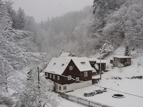 Das Ferienhaus im Winter