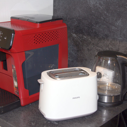 Ferienwohnung Kuckuck Kueche Kaffeemaschine Ferienwohnung Kuckuck Kueche Kaffeemaschine