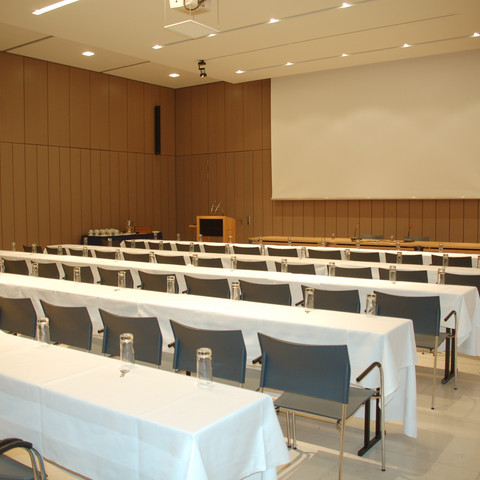 Hans Nadler Hall with parliamentary seating arrangement