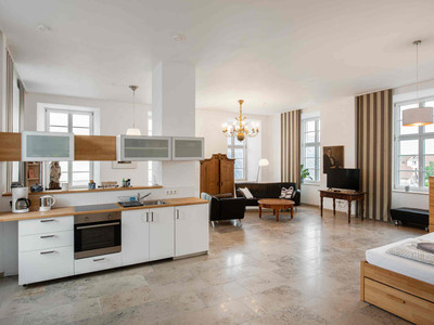 Sonnenschloss Walbeck - Studioappartement Otto - Wohnbereich