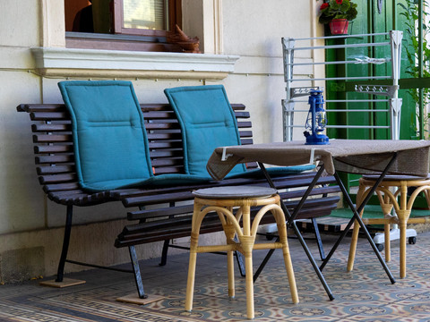 Überdachte Sitzecke