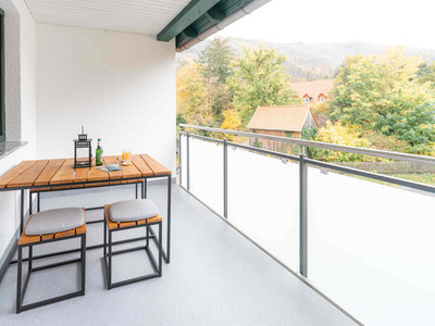 Waldbewohner Apartments in Ilsenburg - Balkon