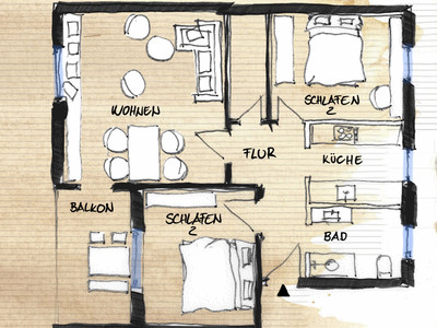 Waldbewohner Apartments in Ilsenburg - Grundriss