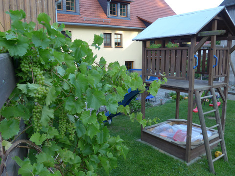 Spielmöglichkeiten im Innenhof