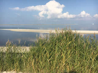 Königshafen in List auf Sylt Blick vom Mövenbergdeich aus auf den Königshafen und Ellenbogen