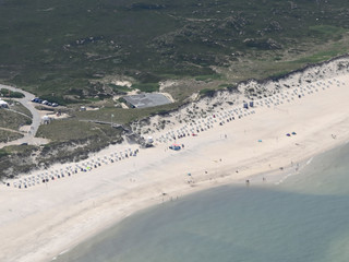 Der Weststrand aus der Vogelperspektive