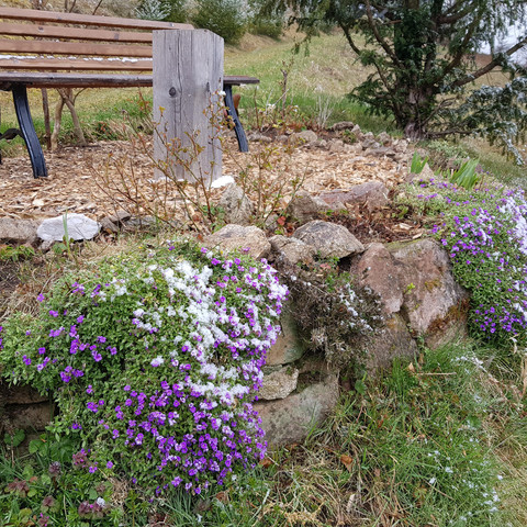 Sommerbergparadies Die Aussichtsbänke im Garten 2