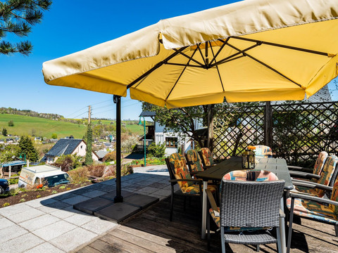 Ferienwohnungen Weißflog Terrasse