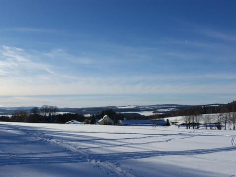Loipen auf dem Plateau