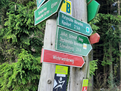 Gut ausgeschilderte Wanderwege