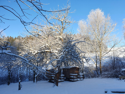 Schäferwagen im Winter