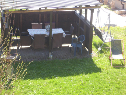 Überdachte Sitzecke