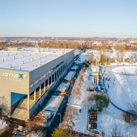 JOYNEXT Arena in winter JOYNEXT Arena in winter