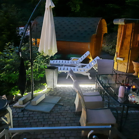 Außenbereich Ferienhaus Eisvogel