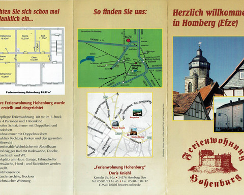 Flyer Ferienwohnung "Hohenburg"