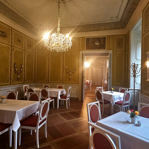 Bird room in the Baroque castle of Rammenau