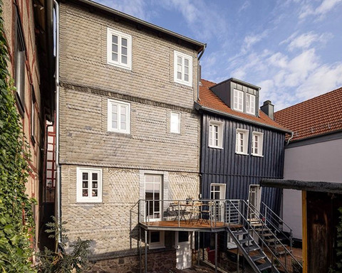 Rückseite des Ferienhauses