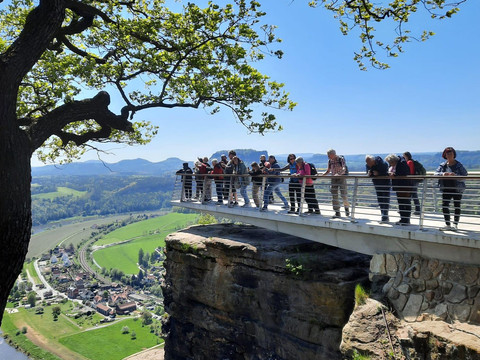 Sächsische Schweiz - Aussichtsplattform auf der Bastei
