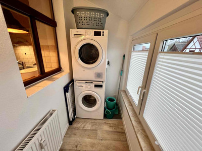 Ferienhaus Hüttenblick - Ferienwohnung Seidenglanz in Harzgerode OT Straßberg - Abstellraum