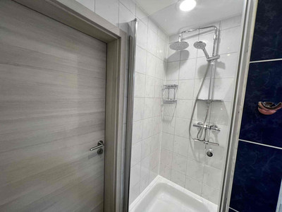 Ferienhaus Hüttenblick - Ferienwohnung Seidenglanz in Harzgerode OT Straßberg - Badezimmer