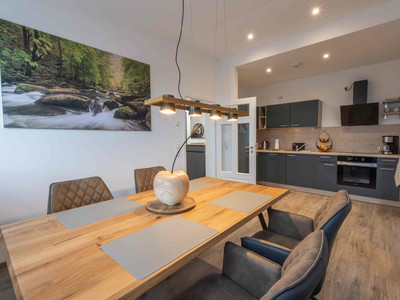 Appartements Bett und Bahn in Seesen - Küche mit Essbereich