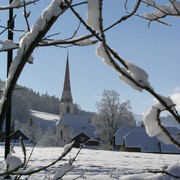 Wintermärchen im Dorf Marbach