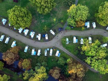Wohnmobilstellplatz von oben