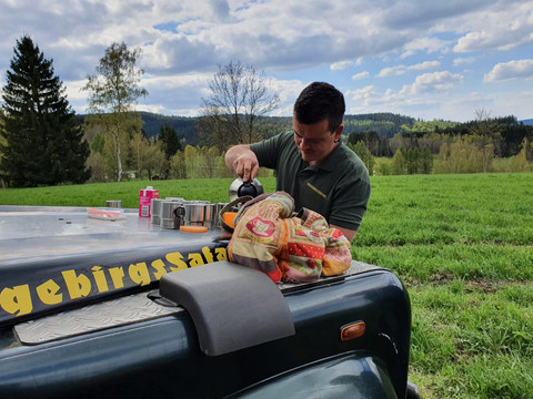 Unsere Landys können auch Tisch sein
