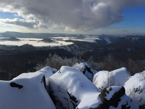 Winter im Elbsandsteingebirge