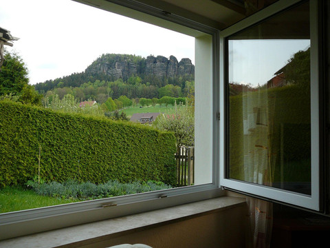 Blick aus dem Wohnzimmer