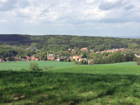 Blick auf Berggießhübel von der Mörbitz-Aussicht