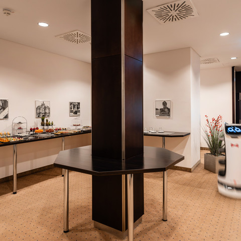 Roundabout with robot Roundabout with robot at the Occidental Dresden Newa