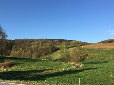 Umgeben von Wald und Feld