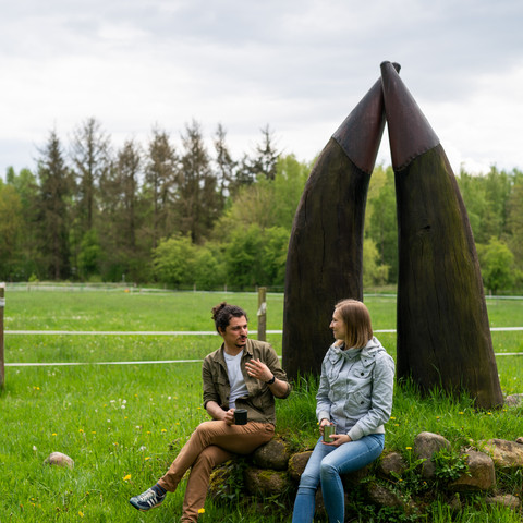 Radfahrende auf Ochsenweg