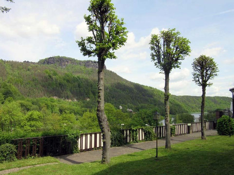 Hotel Lindenhof - Blick zum Lilienstein
