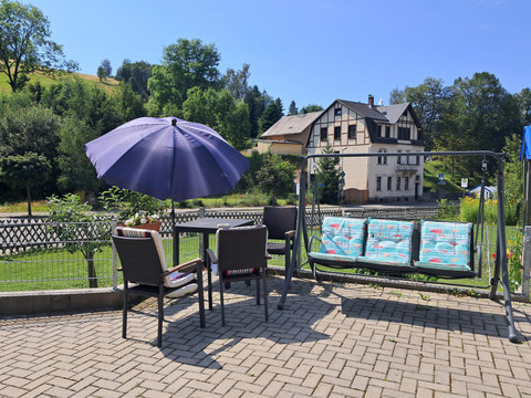 Sitzecke auf der Terrasse
