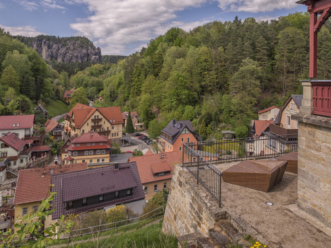 Blick über den Kurort Rathen Richtung Amselgrund
