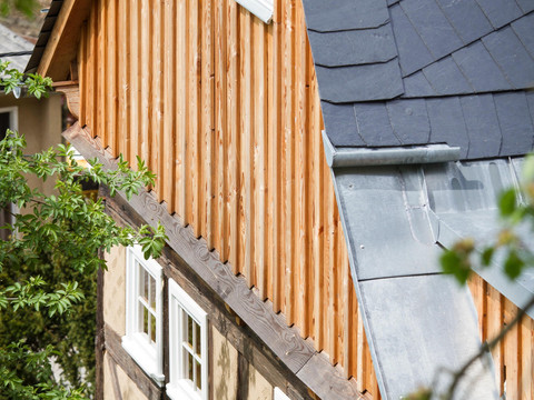 Das Umgebindehaus von oben